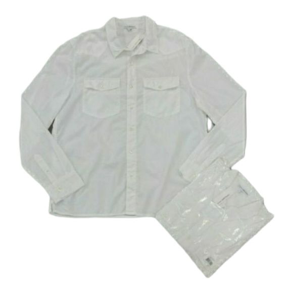 James Perse Other - James Perse Mens White Cotton Button down Dress Shirt   NWT SZ XL XXL